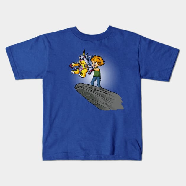 The Digi King of Friendship Kids T-Shirt by jasesa